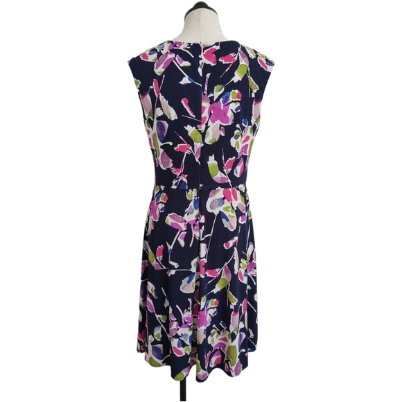 Stitch Fix WISP Floral 'Ceena' Jersey Dress Navy Multicolor Size 14 - Picture 5 of 10